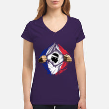 Load image into Gallery viewer, Corse Super Hero Flag Patriot Gift For Men Ladies V-Neck