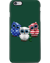 Load image into Gallery viewer, Lovely Phone Case Three Owl With US Flag Gift For Owl Lovers Phone case