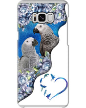 Load image into Gallery viewer, Magical Gray Couple African Parrot Gift For Bird Lovers Phone case