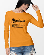 Load image into Gallery viewer, Librarian Keeper Of Books Guardian Of Knowledge Custom Gift For Librarian Unisex Long Sleeve