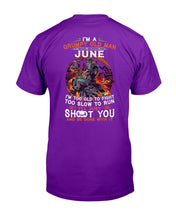 Load image into Gallery viewer, Grumpy Old Man June Too Slow To Run Birthday Meaningful Gift Guys Tee