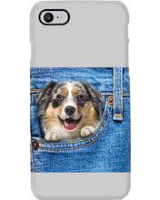 Load image into Gallery viewer, Australian Shepherd In Denim Pocket Gift For Dog Lovers Phone case