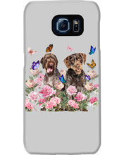 Load image into Gallery viewer, German Wirehaired Pointer With Peonies Gift For Dog Lovers Phone case