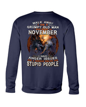 Load image into Gallery viewer, Walk Away I Am A Grumpy Old Man Who Was Born In November Birthday Gift Sweatshirt