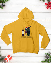 Load image into Gallery viewer, Cat Drink And Be Merry Meaningful Gift For Women Hoodie