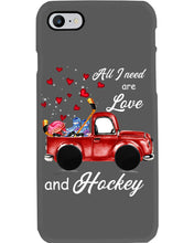 Load image into Gallery viewer, All I Need Are Love And Hockey Gift For Hockey Players Phone case