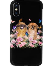 Load image into Gallery viewer, Pekingese With Peonies Gift For Dog Lovers Phone case