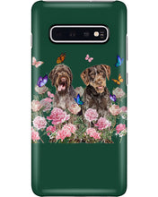 Load image into Gallery viewer, German Wirehaired Pointer With Peonies Gift For Dog Lovers Phone case