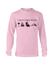 Load image into Gallery viewer, Simple Woman Loves Wine Camping Shoes And Climbing Unisex Long Sleeve