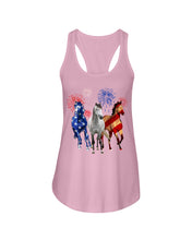 Load image into Gallery viewer, Lovely Phone Case Horse Freedom Firework Gift For Horse Lovers Ladies Flowy Tank