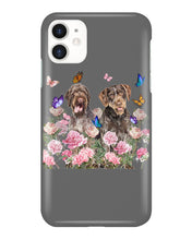Load image into Gallery viewer, German Wirehaired Pointer With Peonies Gift For Dog Lovers Phone case