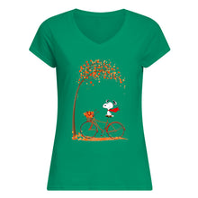 Load image into Gallery viewer, Snoopy Cartoon Movie Autumn Is Coming Gift For Fans Ladies V-Neck