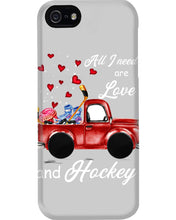 Load image into Gallery viewer, All I Need Are Love And Hockey Gift For Hockey Players Phone case
