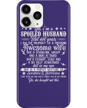 Load image into Gallery viewer, Shes Stubborn Messy And A Brat At Times Black Gift For Husband Phone case