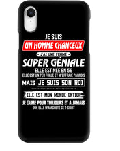 Load image into Gallery viewer, Je Suis Un Homme Chanceux J'ai Line Femme Custom Design Je Suis Son Roi Phone case