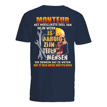 Load image into Gallery viewer, Het Moeilijkste Deel Van Mijn Werk Is Aardig Zijn Tegen Mensen Guys V-Neck