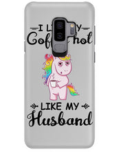 Load image into Gallery viewer, I Like My Coffee Hot Like My Husband Unicorn Gift For Men Phone case