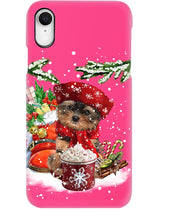 Load image into Gallery viewer, Yorkshire Terrier Loves Drinking Hot Latte Gift For Dog Lovers Phone case