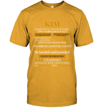 Load image into Gallery viewer, Kim Custom Name Gift A Warrior's Mentality With A Poet's Soul Guys Tee