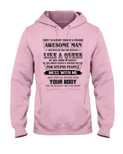 Load image into Gallery viewer, I'm Already Taken By An August Freaking Awesome Man For Birthday Gift Hoodie