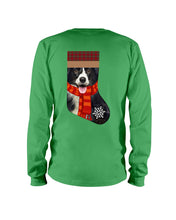 Load image into Gallery viewer, Santa Border Collie In Stock Gift For Dog Lovers Unisex Long Sleeve