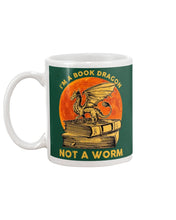 Load image into Gallery viewer, I'm A Book Dragon Not A Worm Gift For Dragon Lovers Mug