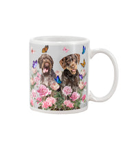 Load image into Gallery viewer, German Wirehaired Pointer With Peonies Gift For Dog Lovers Mug