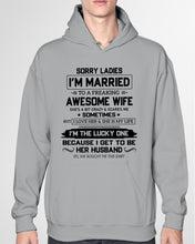 Load image into Gallery viewer, I'm The Lucky One Because I Get To Be Her Husband Gift For Husband Hoodie