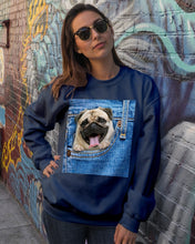 Load image into Gallery viewer, baby Pug In Denim Pocket Gift For Dog Lovers Sweatshirt