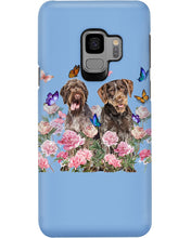 Load image into Gallery viewer, German Wirehaired Pointer With Peonies Gift For Dog Lovers Phone case