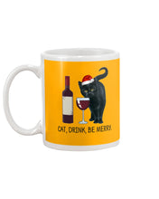 Load image into Gallery viewer, Cat Drink And Be Merry Meaningful Gift For Women Mug