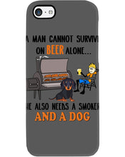 Load image into Gallery viewer, A Man Loves Beer And Dachshund Gift For Dog Lovers Phone case
