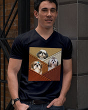 Load image into Gallery viewer, Three Cute Shih Tzu In Bag Gift For Dog Lovers Guys V-Neck
