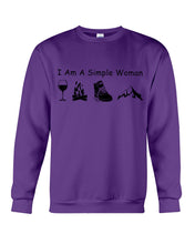 Load image into Gallery viewer, Simple Woman Loves Wine Camping Shoes And Climbing Sweatshirt