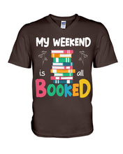 Load image into Gallery viewer, Vintage Funny My Weekend Booked Gift For Book Lovers Guys V-Neck