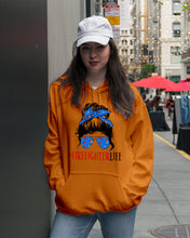 Load image into Gallery viewer, Firefighter Make You Life Safe Lady With Blue Ribbonhead Gift For Women Hoodie