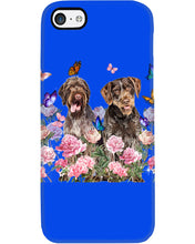 Load image into Gallery viewer, German Wirehaired Pointer With Peonies Gift For Dog Lovers Phone case