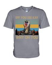 Load image into Gallery viewer, Eff You See Kay Why Oh You Retro Vintage Guys V-Neck