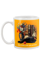 Load image into Gallery viewer, Black Cat Life Is Better With Books Gift For Cat Lovers Mug
