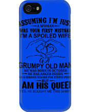 Load image into Gallery viewer, A Spoiled Wife Of An October Grumpy Old Man Birthday Meaningful Gift Phone case