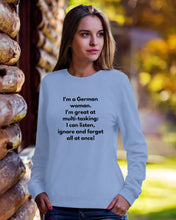 Load image into Gallery viewer, I'm A German Woman I'm Great At Multi Tasking Gift For Women Sweatshirt