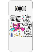 Load image into Gallery viewer, She Works Willingly With Her Hands Gift For Sew Lovers Phone case