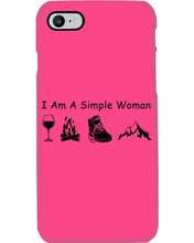 Load image into Gallery viewer, Simple Woman Loves Wine Camping Shoes And Climbing Phone case