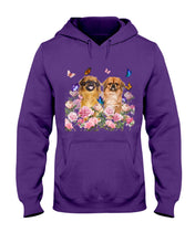 Load image into Gallery viewer, Pekingese With Peonies Gift For Dog Lovers Hoodie