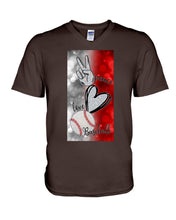 Load image into Gallery viewer, Baseball Peaceful Love Gift For Baseball Lovers Guys V-Neck