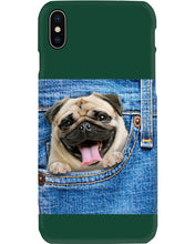 Load image into Gallery viewer, baby Pug In Denim Pocket Gift For Dog Lovers Phone case
