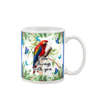 Load image into Gallery viewer, Scarlet Macaw With Butterflies I Am Always With You Gift For Lover Mug