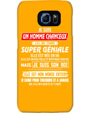 Load image into Gallery viewer, Je Suis Un Homme Chanceux J'ai Line Femme Custom Design Je Suis Son Roi Phone case