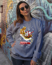 Load image into Gallery viewer, Baseball Xmas Sleigh Loading Gift For Baseball Lovers Sweatshirt