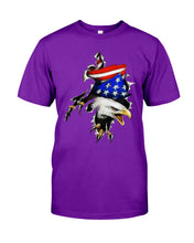 Load image into Gallery viewer, Eagle Giant Scratch USA Flag Gift For Women Guys Tee